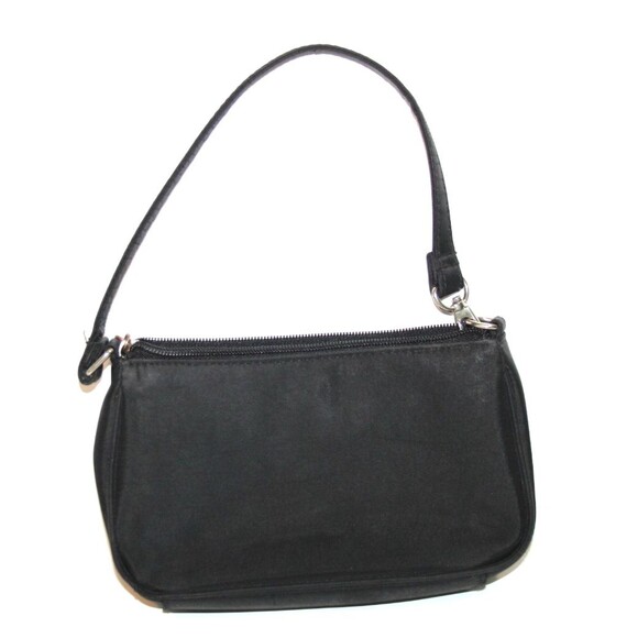 Disney Tinker Bell Tink Black Nylon Zippered Strapped Sequin Tote Bag Purse  8" - Picture 8 of 11